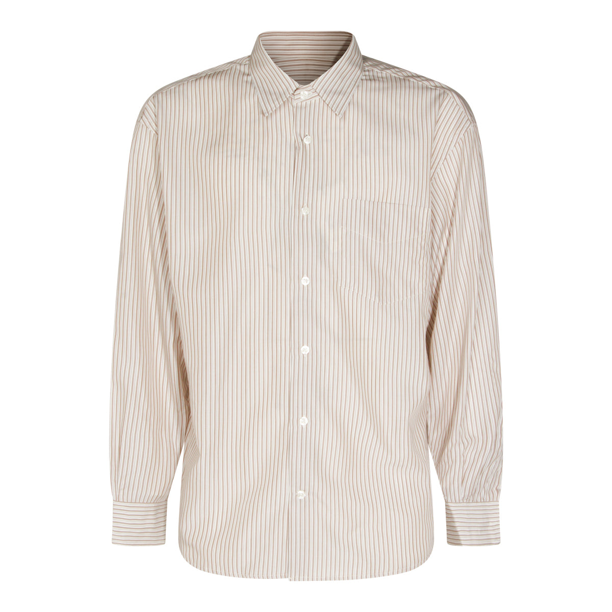 BEIGE AND WHITE SHIRT