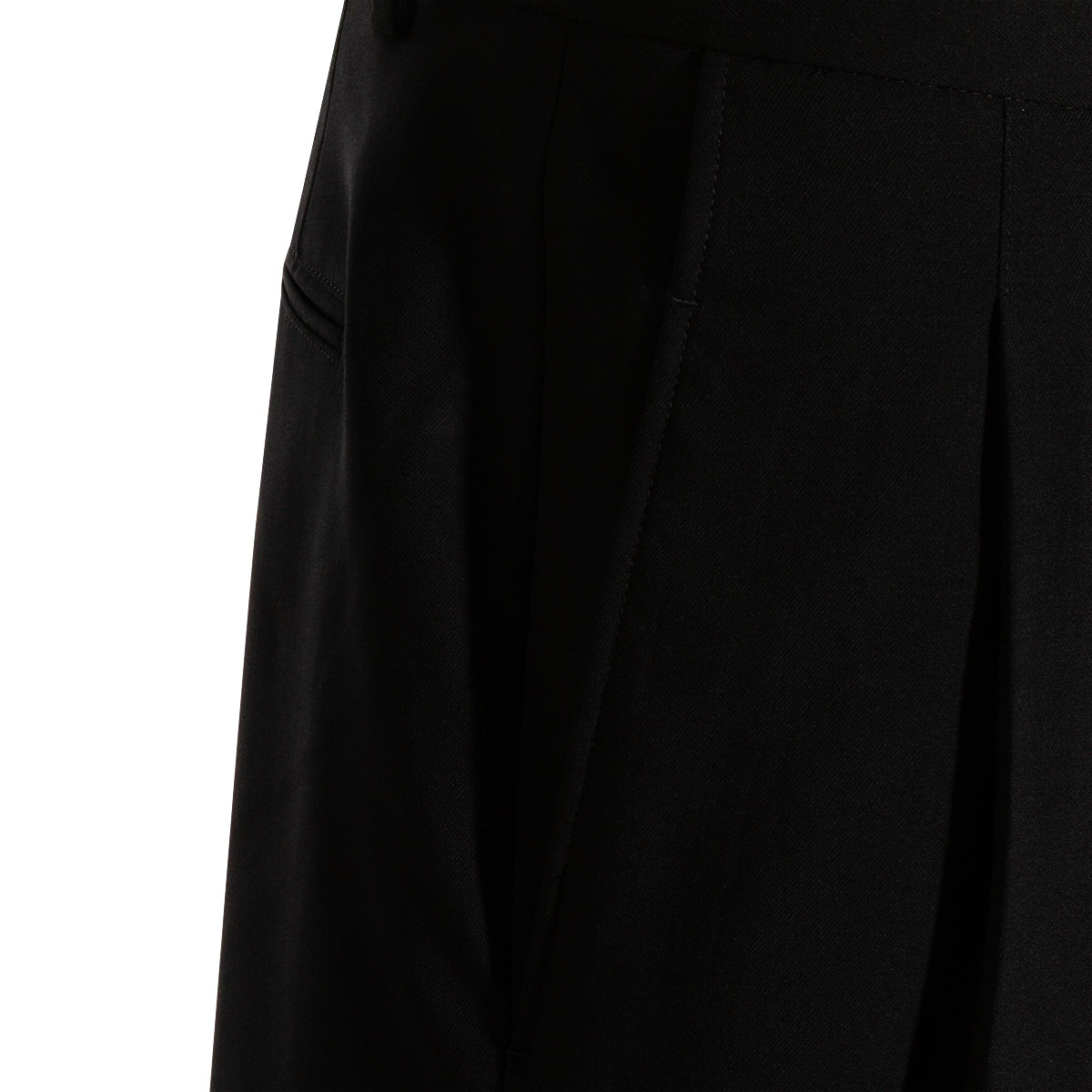 BLACK WOOL SHORT