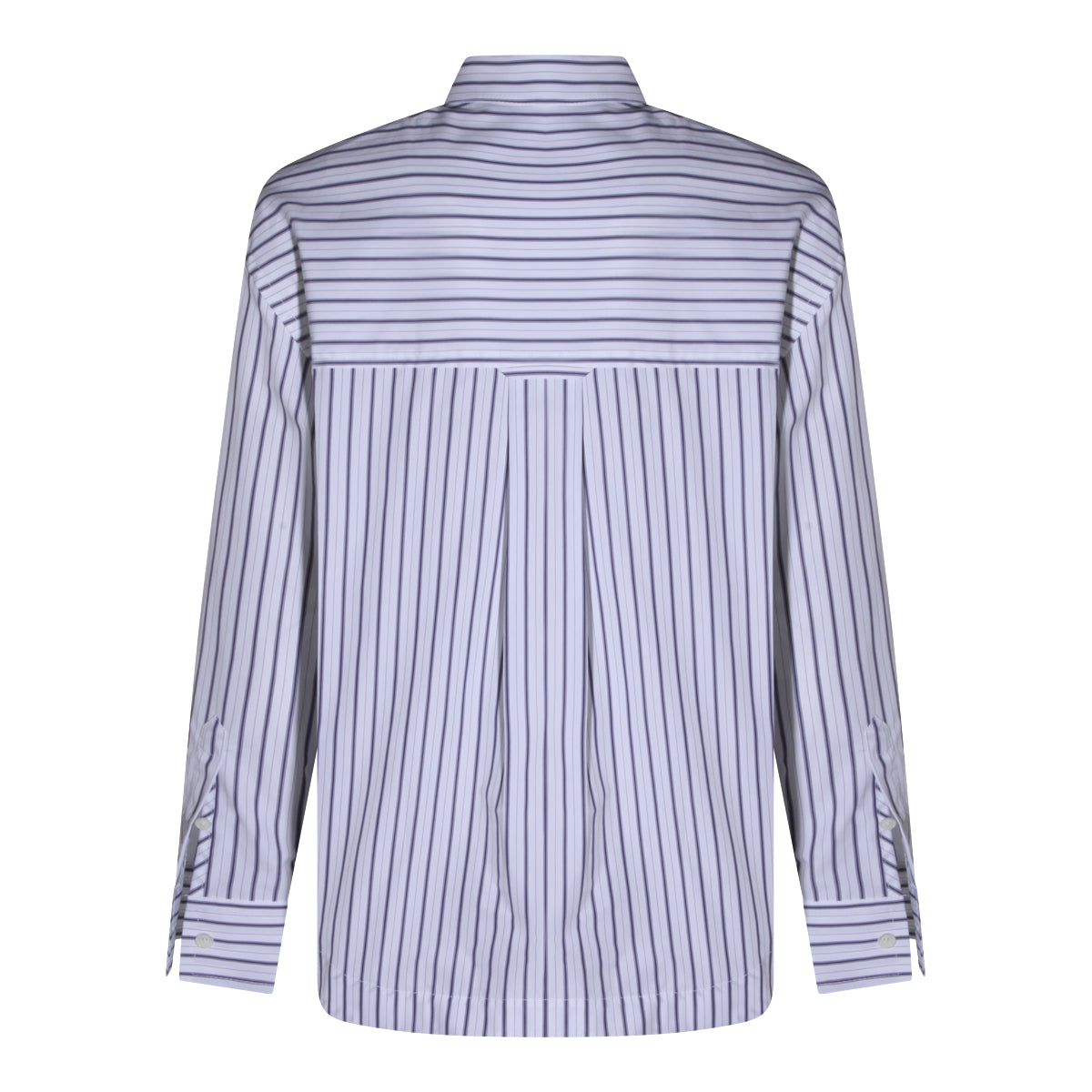 WHITE AND BLUE COTTON SHIRT