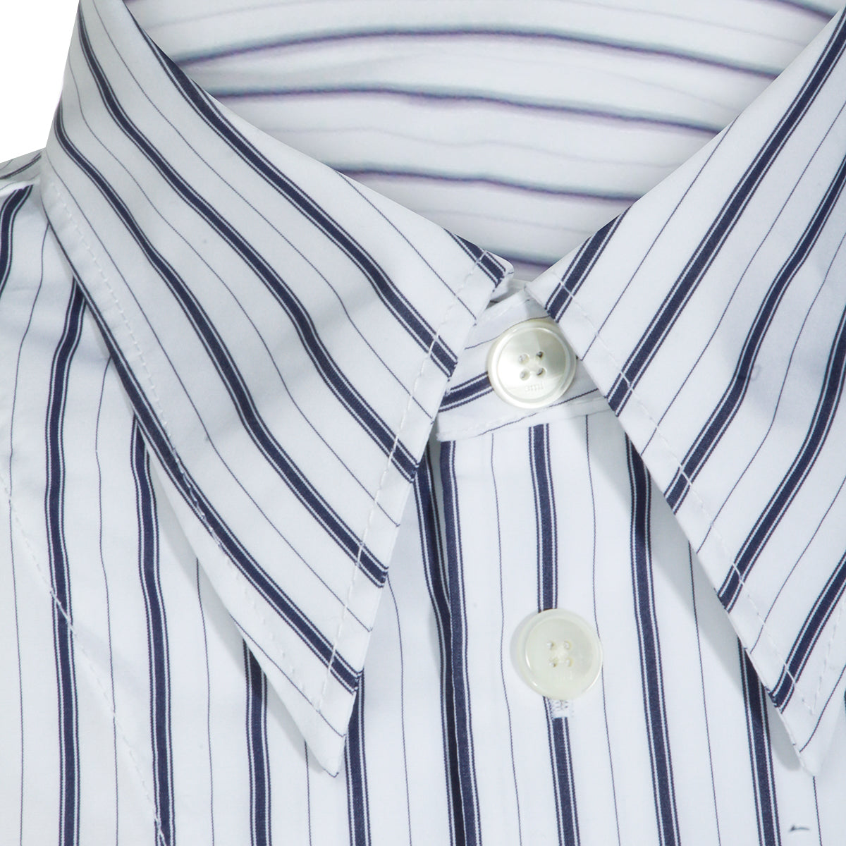 WHITE AND BLUE COTTON SHIRT