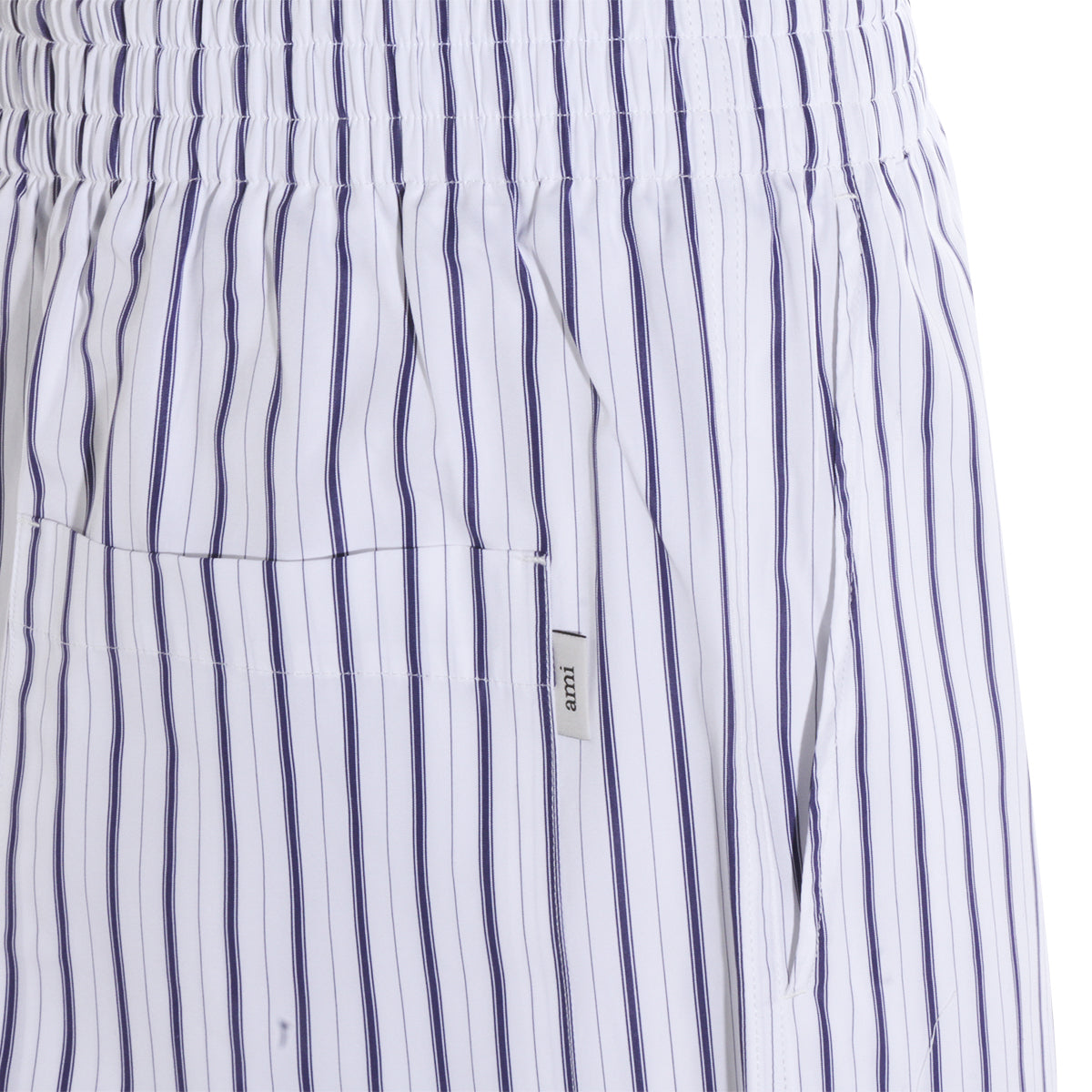 WHITE AND BLUE COTTON SHORT