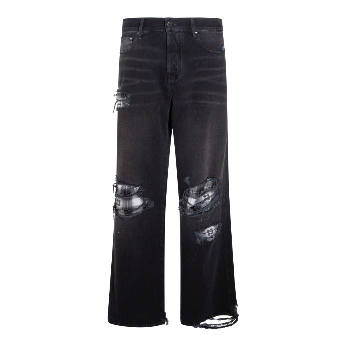 BLACK COTTON JEANS