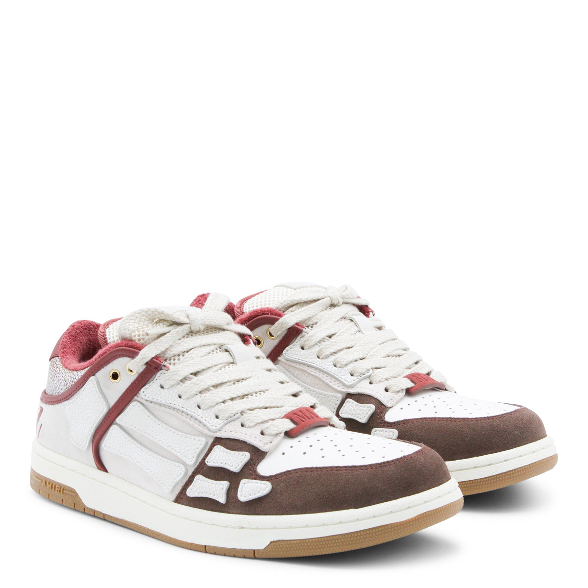 BROWN LEATHER SKEL TOP LOW SNEAKERS