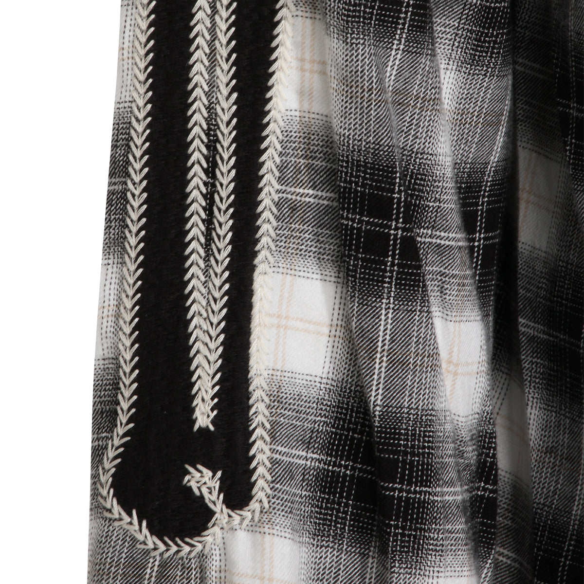 BLACK AND WHITE COTTON SHIRT