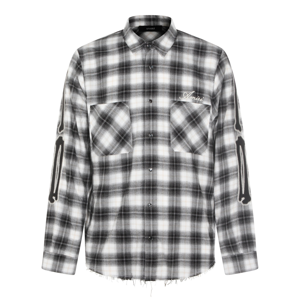 BLACK AND WHITE COTTON SHIRT