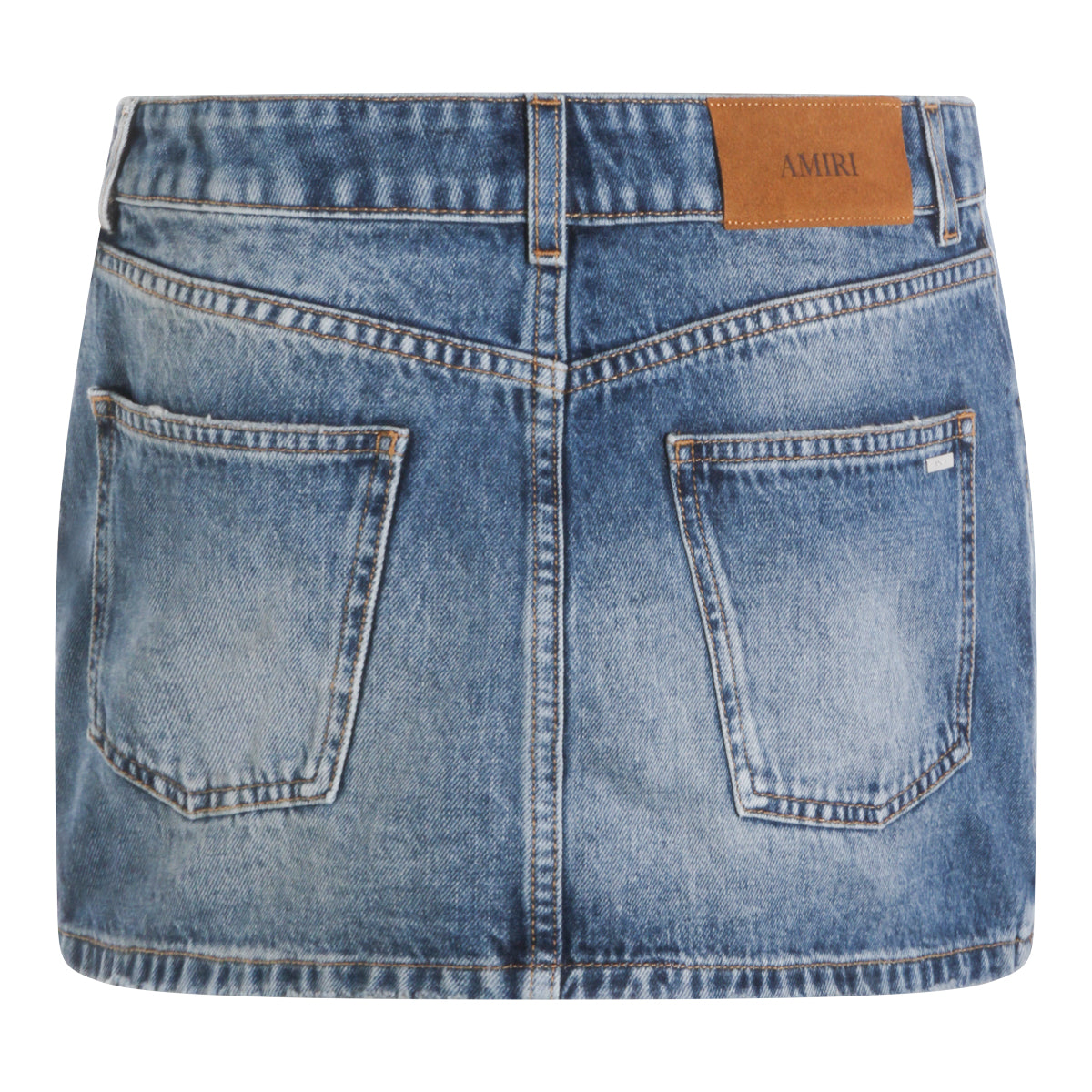 BLUE COTTON DENIM SKIRT