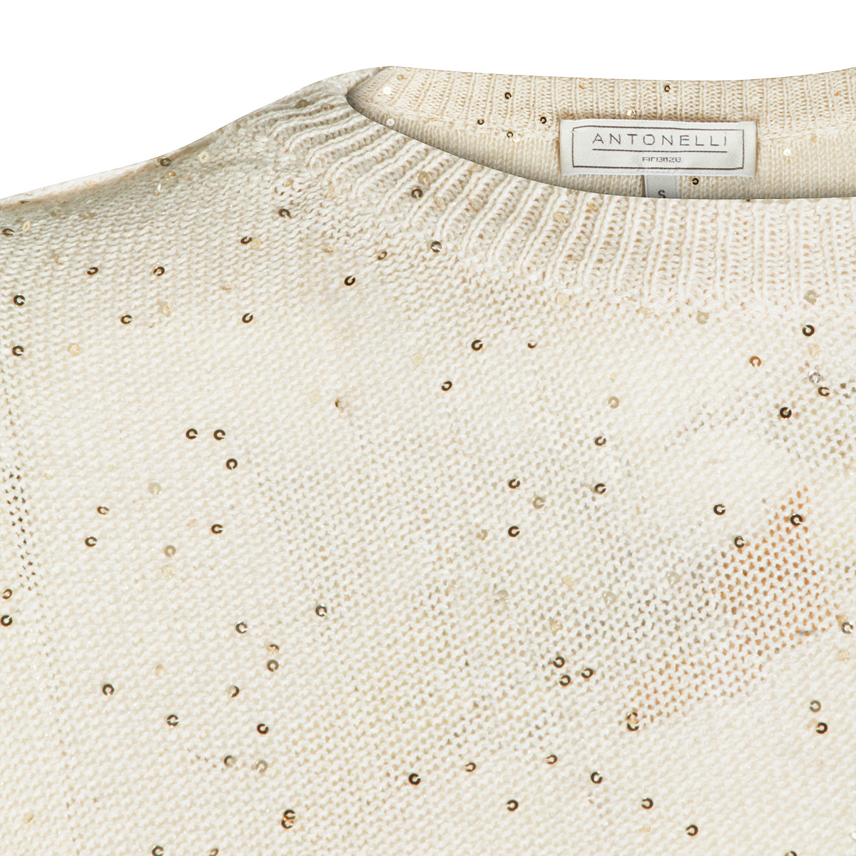 BEIGE LINEN COTTON BLEND KNITWEAR