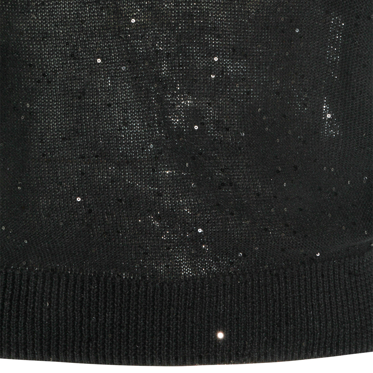 BLACK LINEN COTTON BLEND KNITWEAR