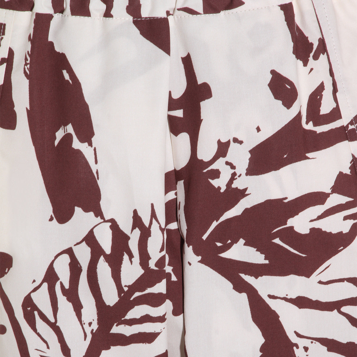 BROWN COTTON MIDI SKIRT