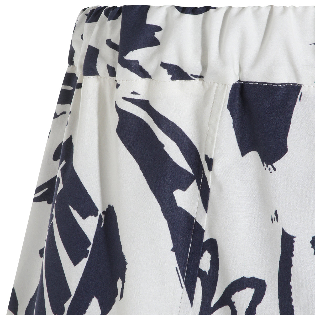 DARK BLUE COTTON MIDI SKIRT