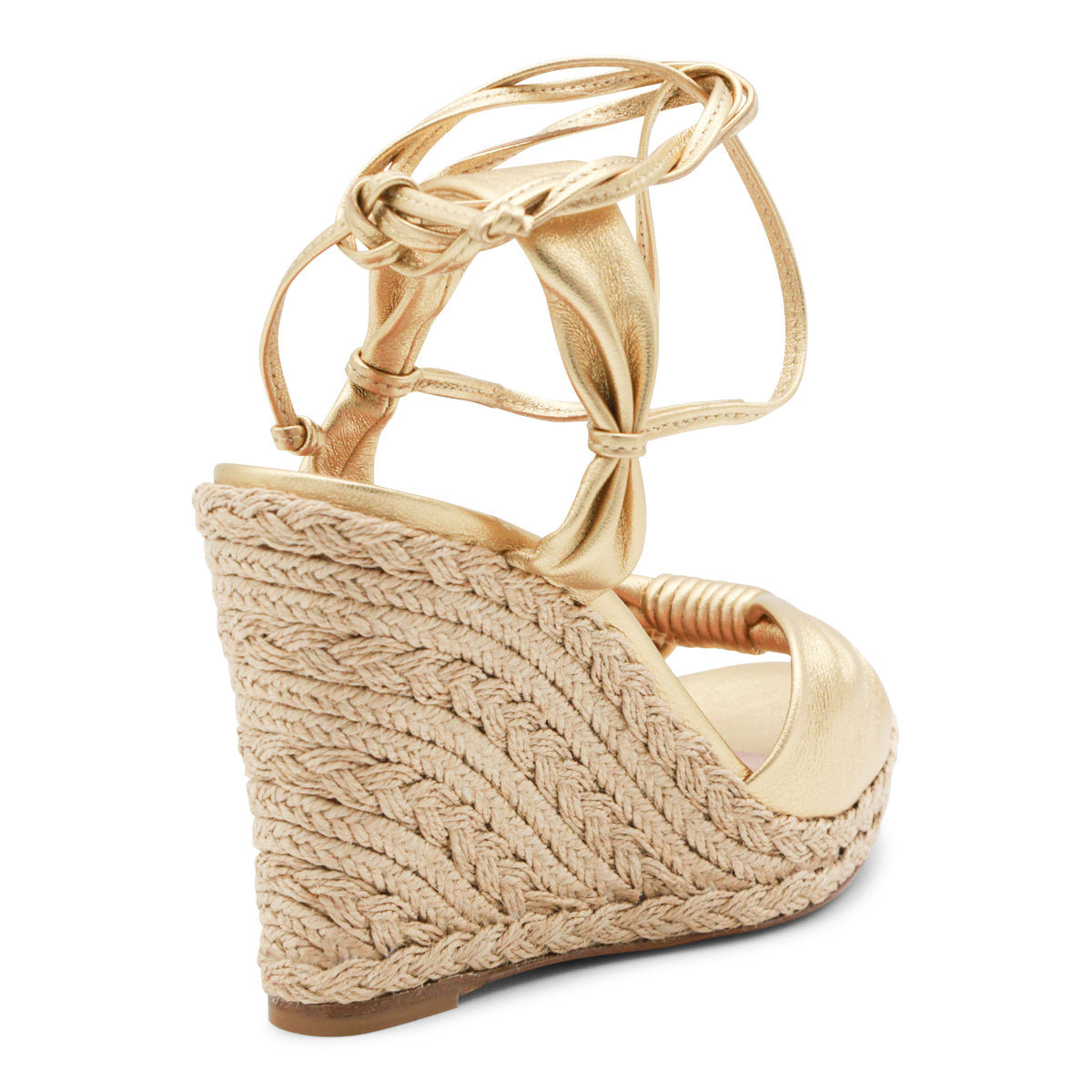 SOFT GOLD LEATHER CARINA WEDGE ESPADRILLAS