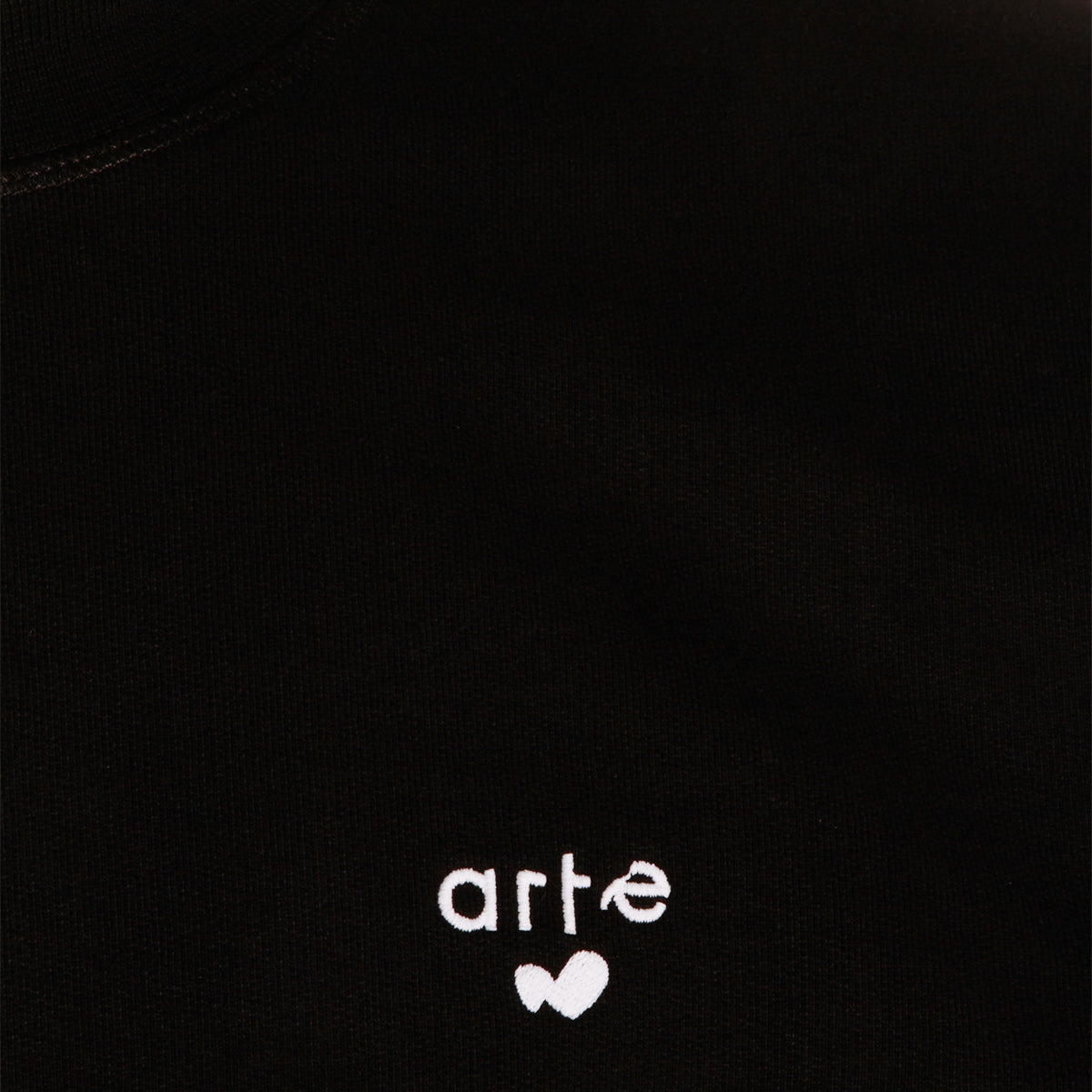 BLACK COTTON SWEATSHIRT