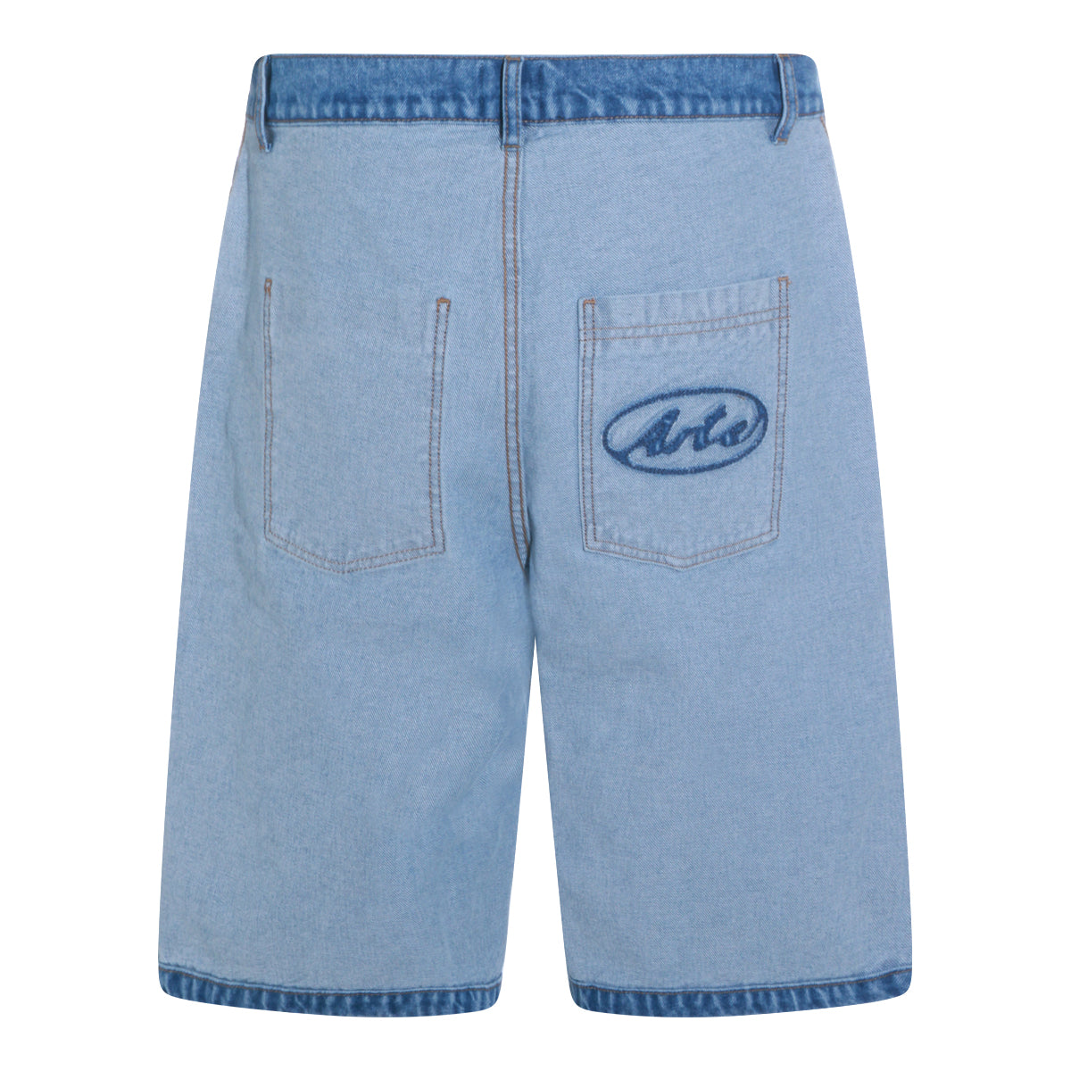 BLUE COTTON DENIM SHORTS