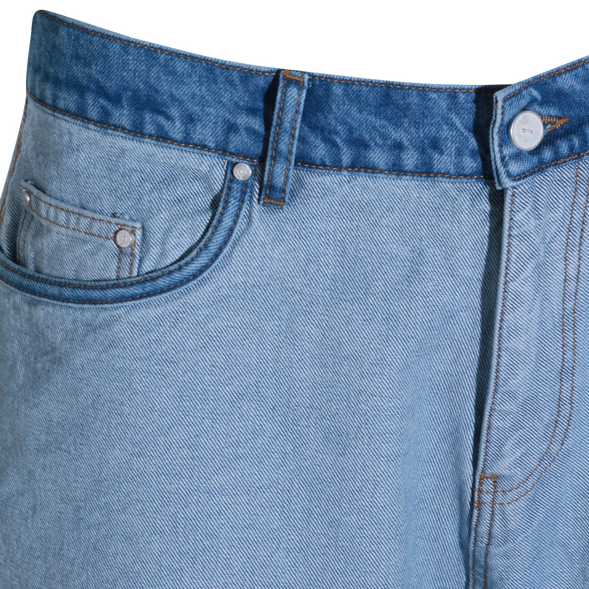 BLUE COTTON DENIM SHORTS