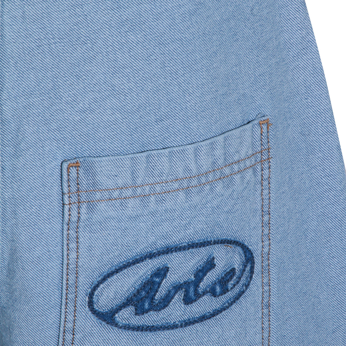 BLUE COTTON DENIM SHORTS
