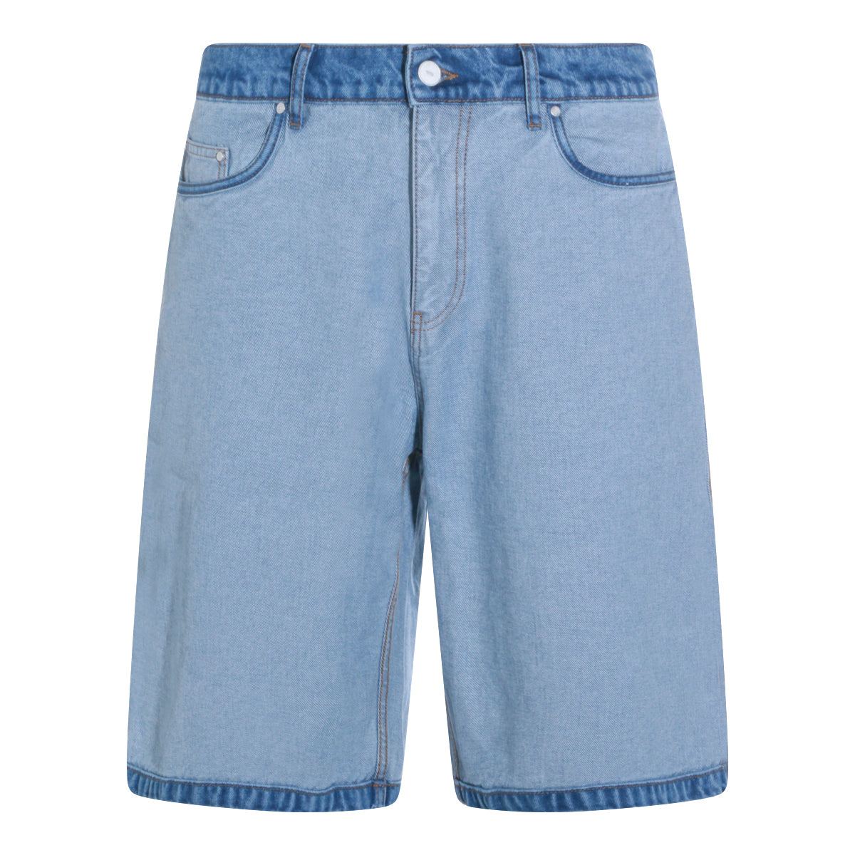 BLUE COTTON DENIM SHORTS