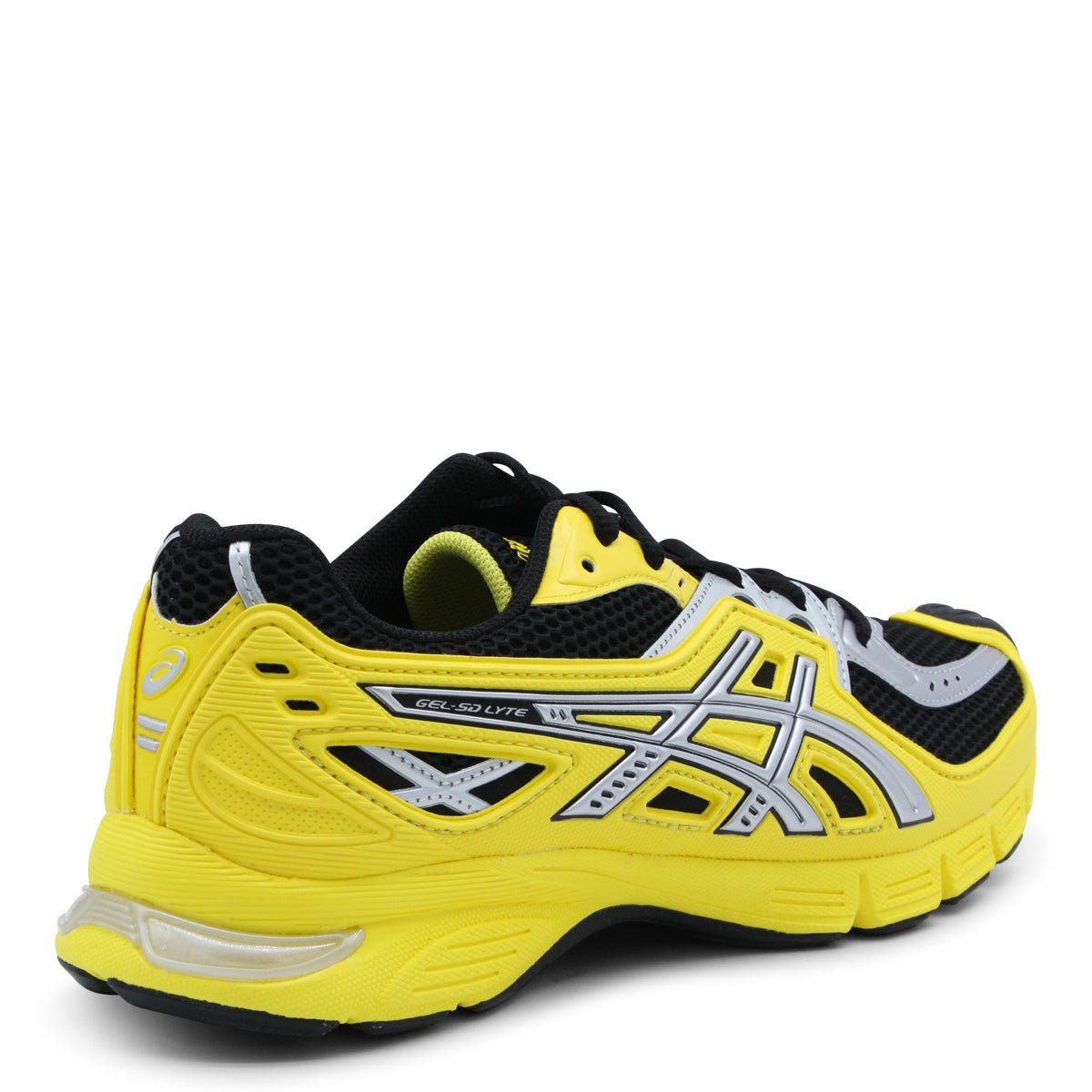 VIBRANT YELLOW AND BLACK LEATHER GEL SD LITE SNEAKERS