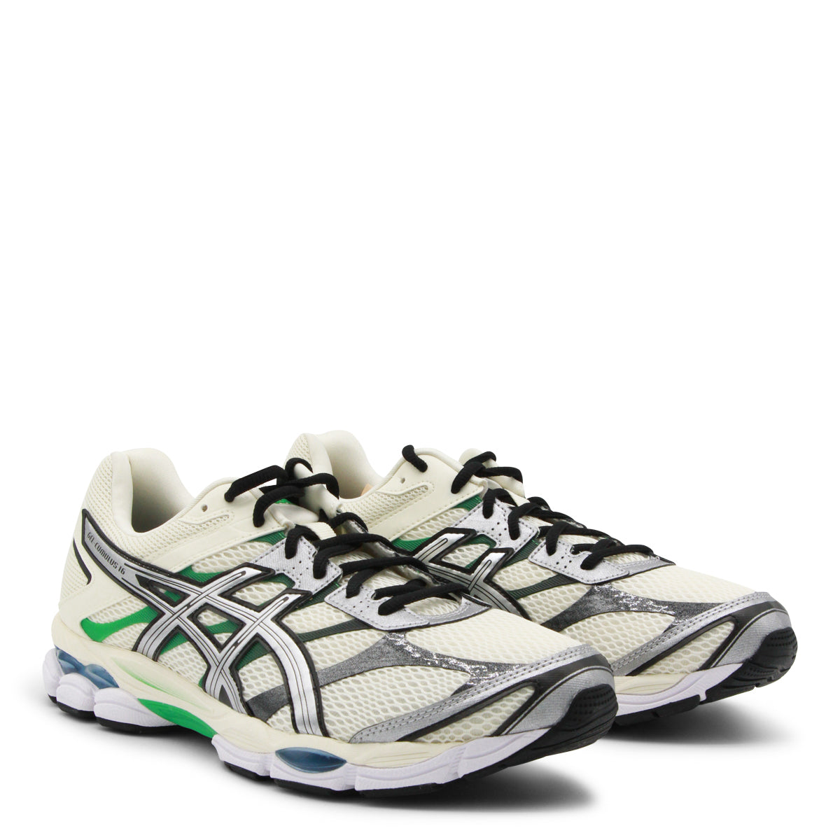 IVORY AND PURE SILVER GEL CUMULUS 16 SNEAKERS