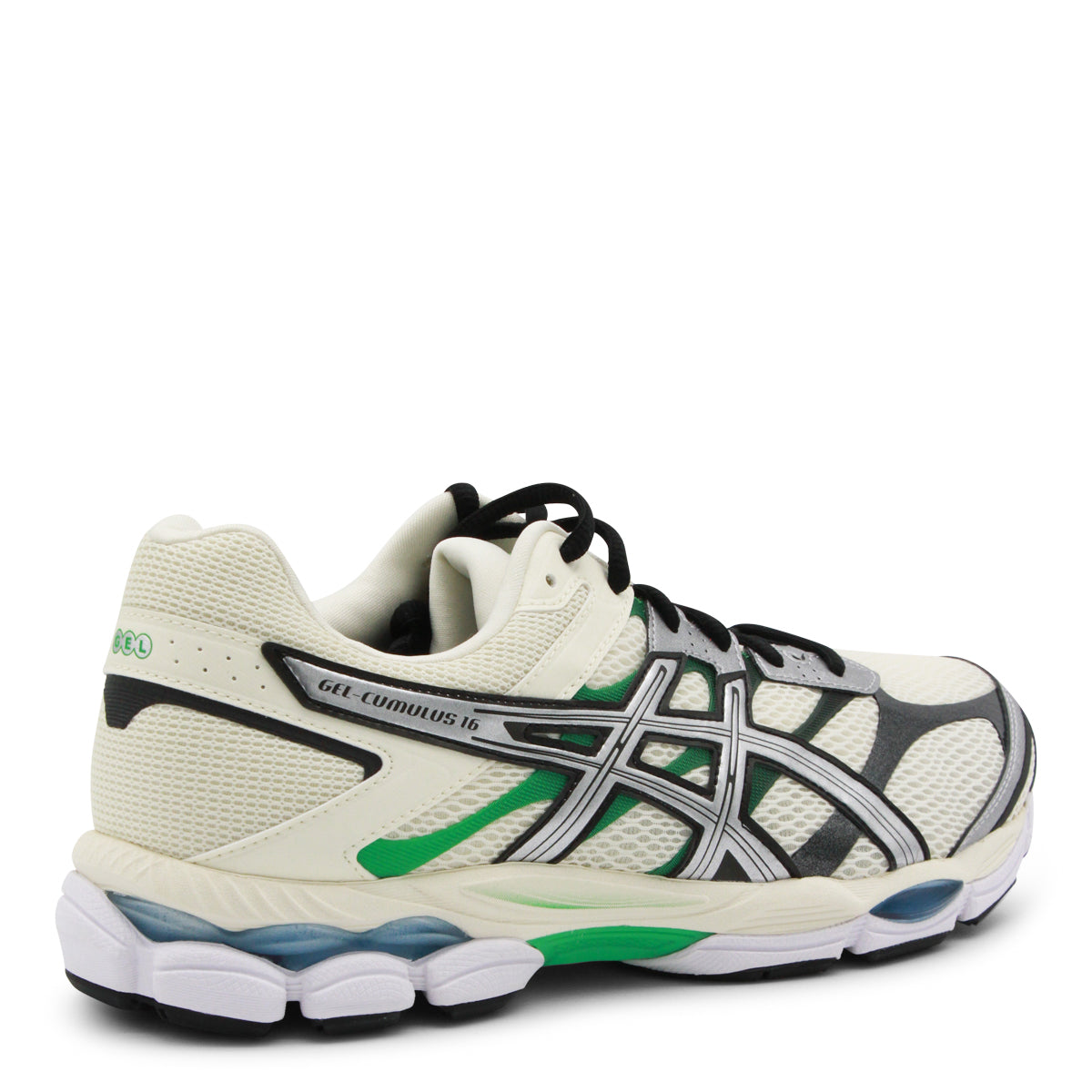 IVORY AND PURE SILVER GEL CUMULUS 16 SNEAKERS