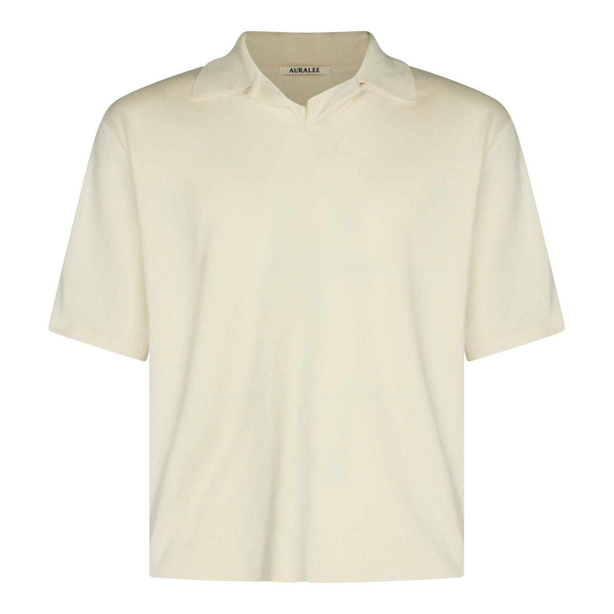 IVORY SILK POLO SHIRT