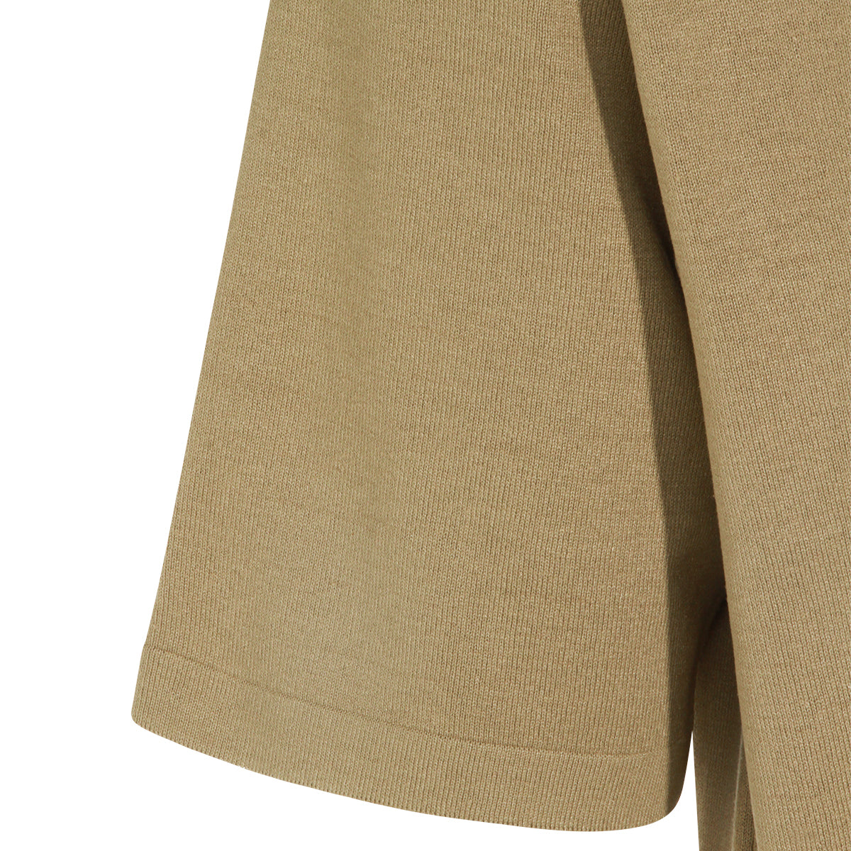 BEIGE SILK POLO SHIRT