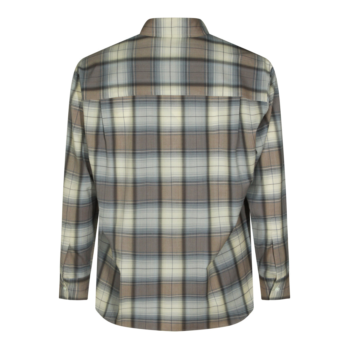 GREY AND BLUE WOOL SHIRT