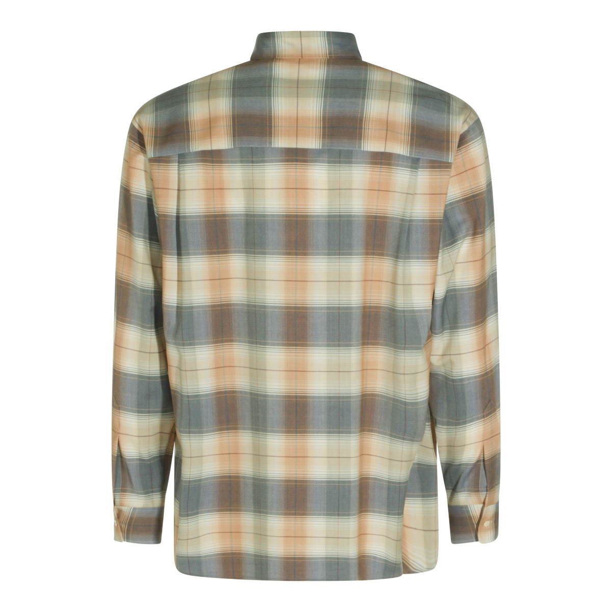 LIGHT BROWN CHECK WOOL SHIRT