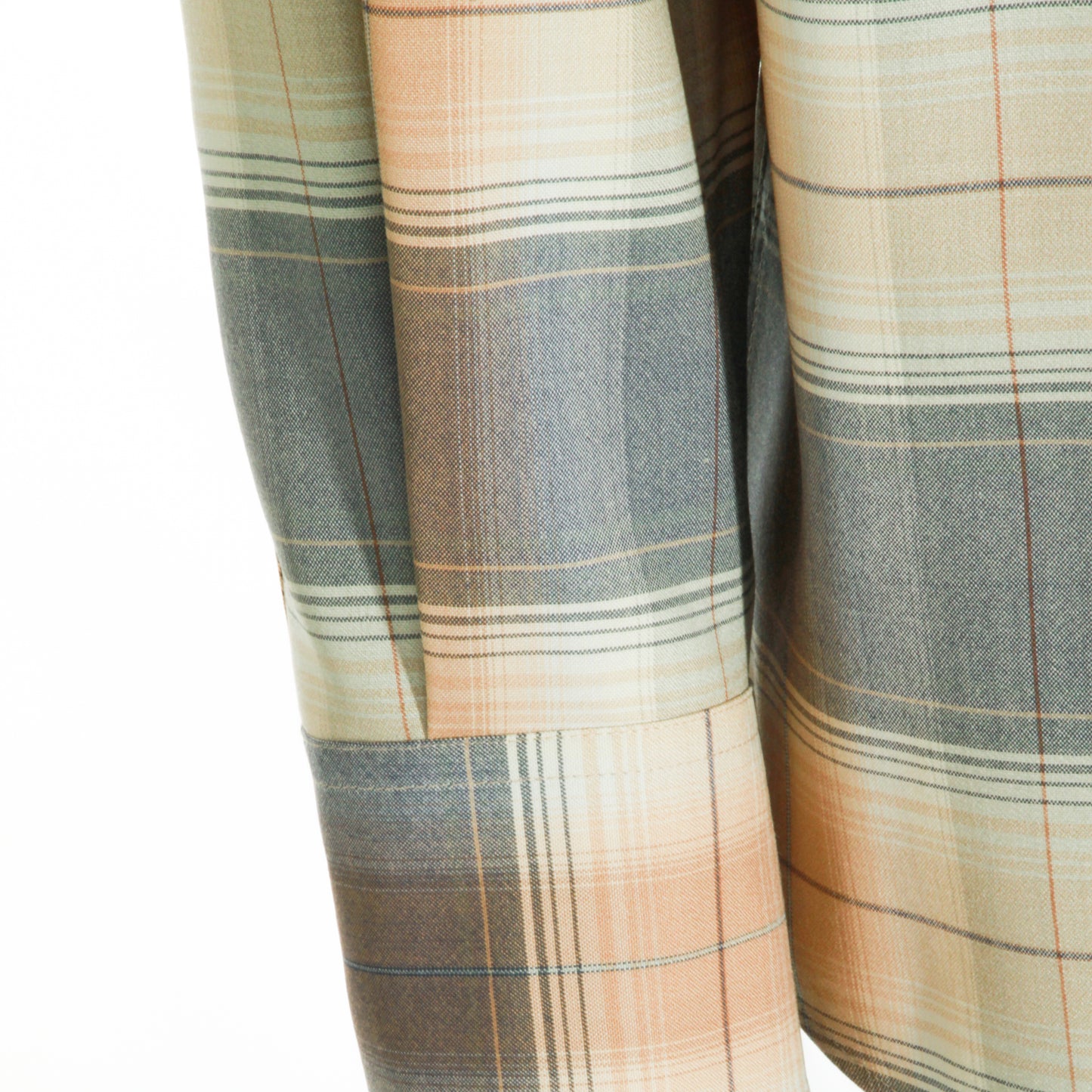 LIGHT BROWN CHECK WOOL SHIRT