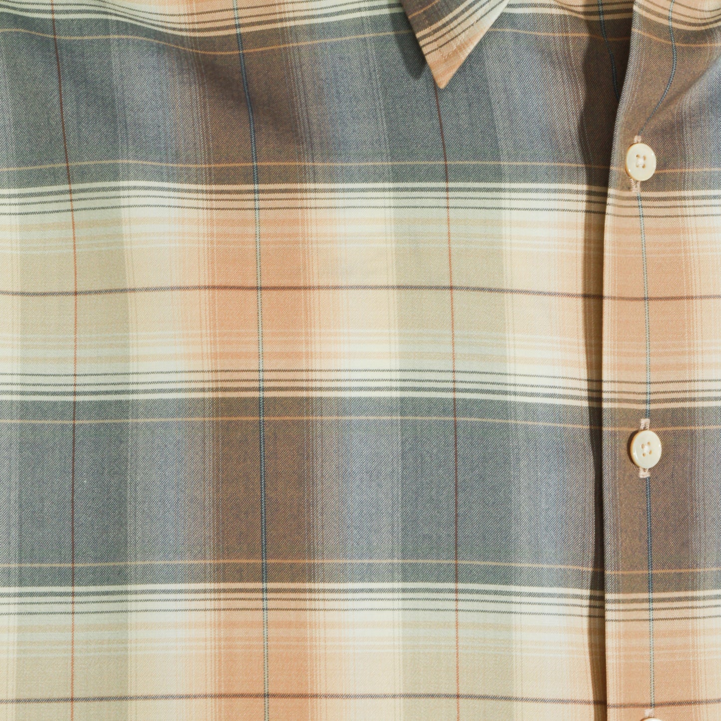 LIGHT BROWN CHECK WOOL SHIRT