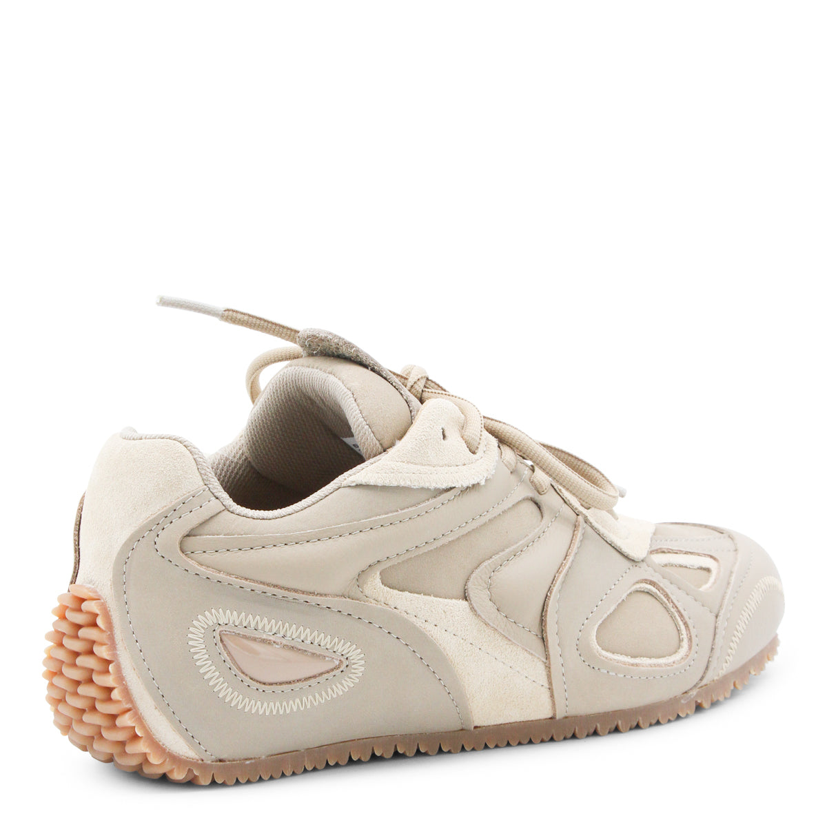 TAN AND GUM LEATHER CLAY SNEAKERS
