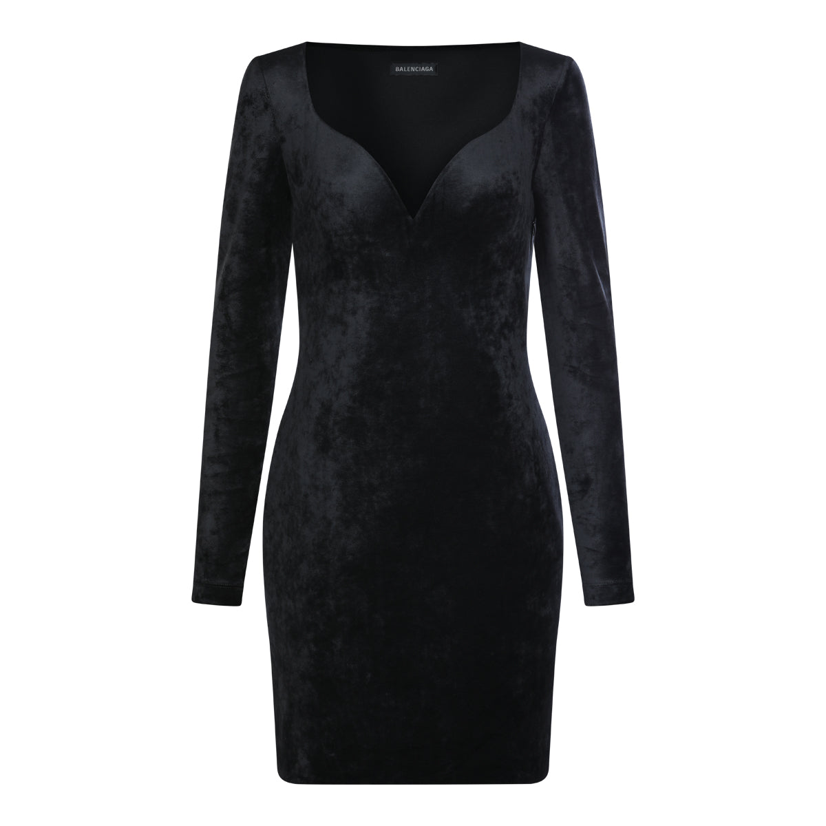 BLACK VISCOSE MINI DRESS
