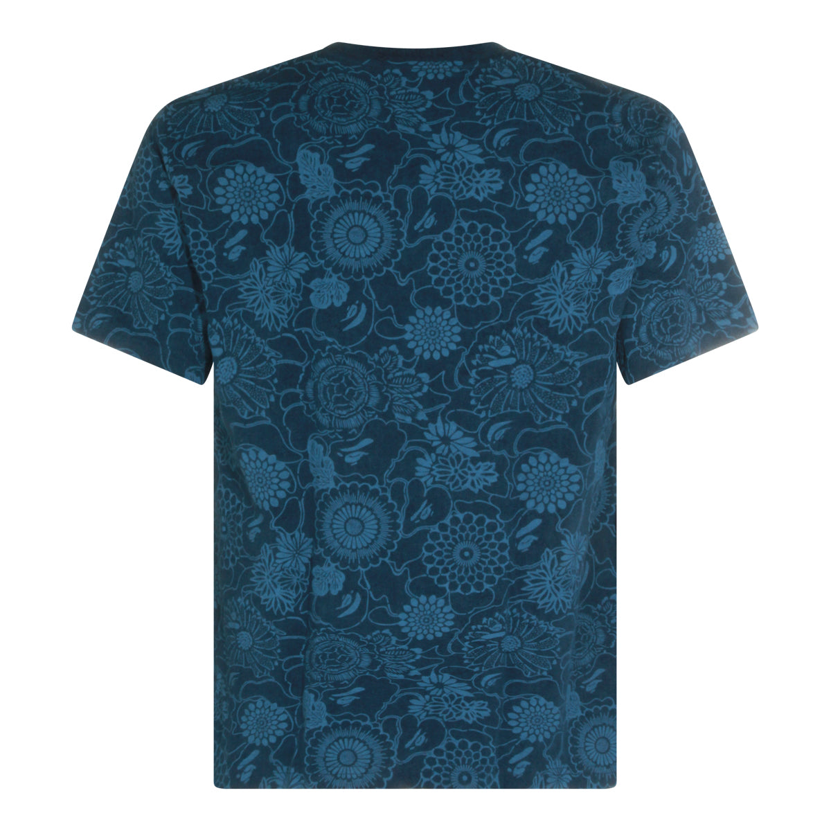 BLUE AND BLACK COTTON T-SHIRT
