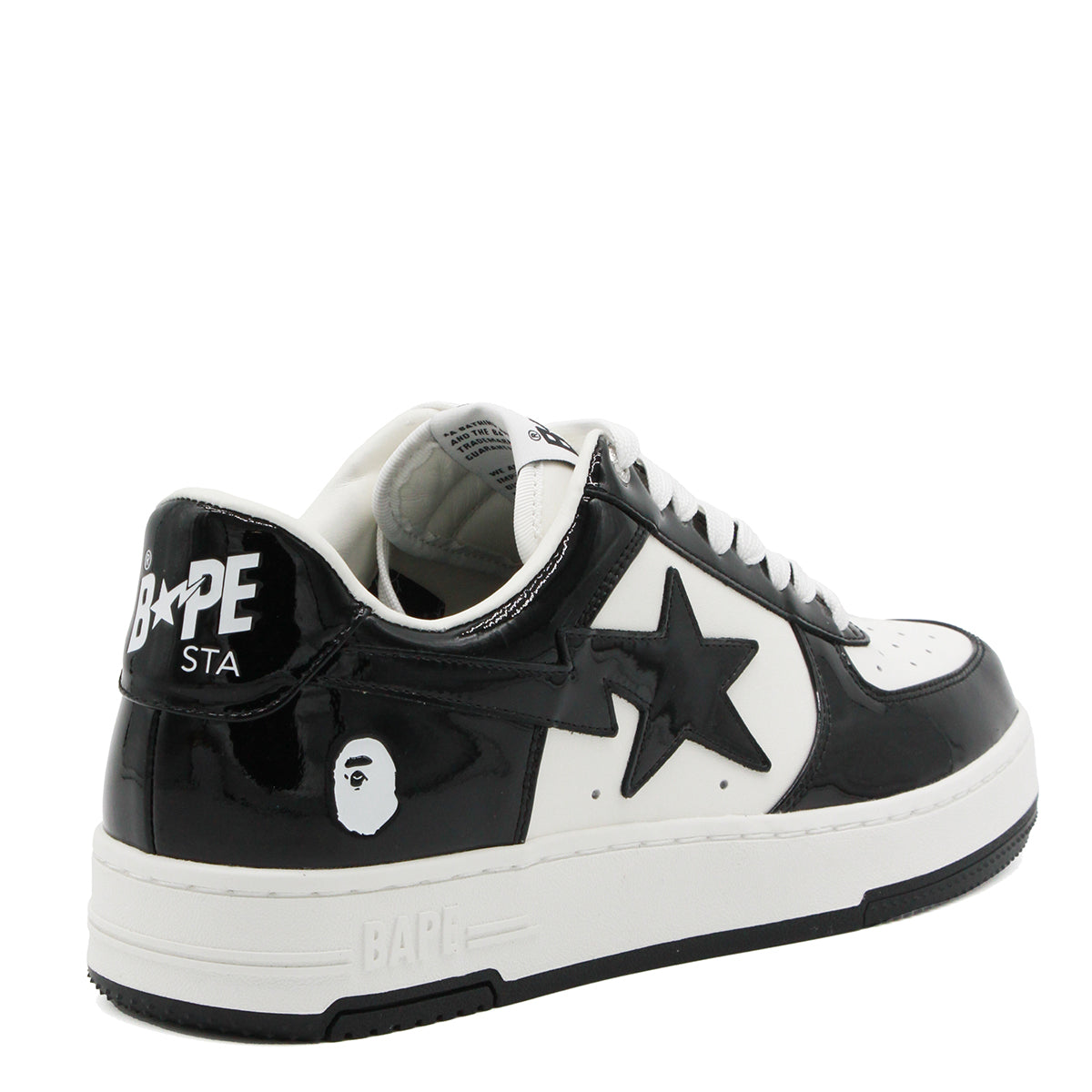 BLACK AND WHITE LEATHER A BATHING SNEAKERS
