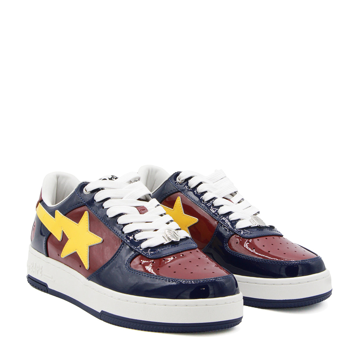 VIOLET AND YELLOW LEATHER SNEAKERS