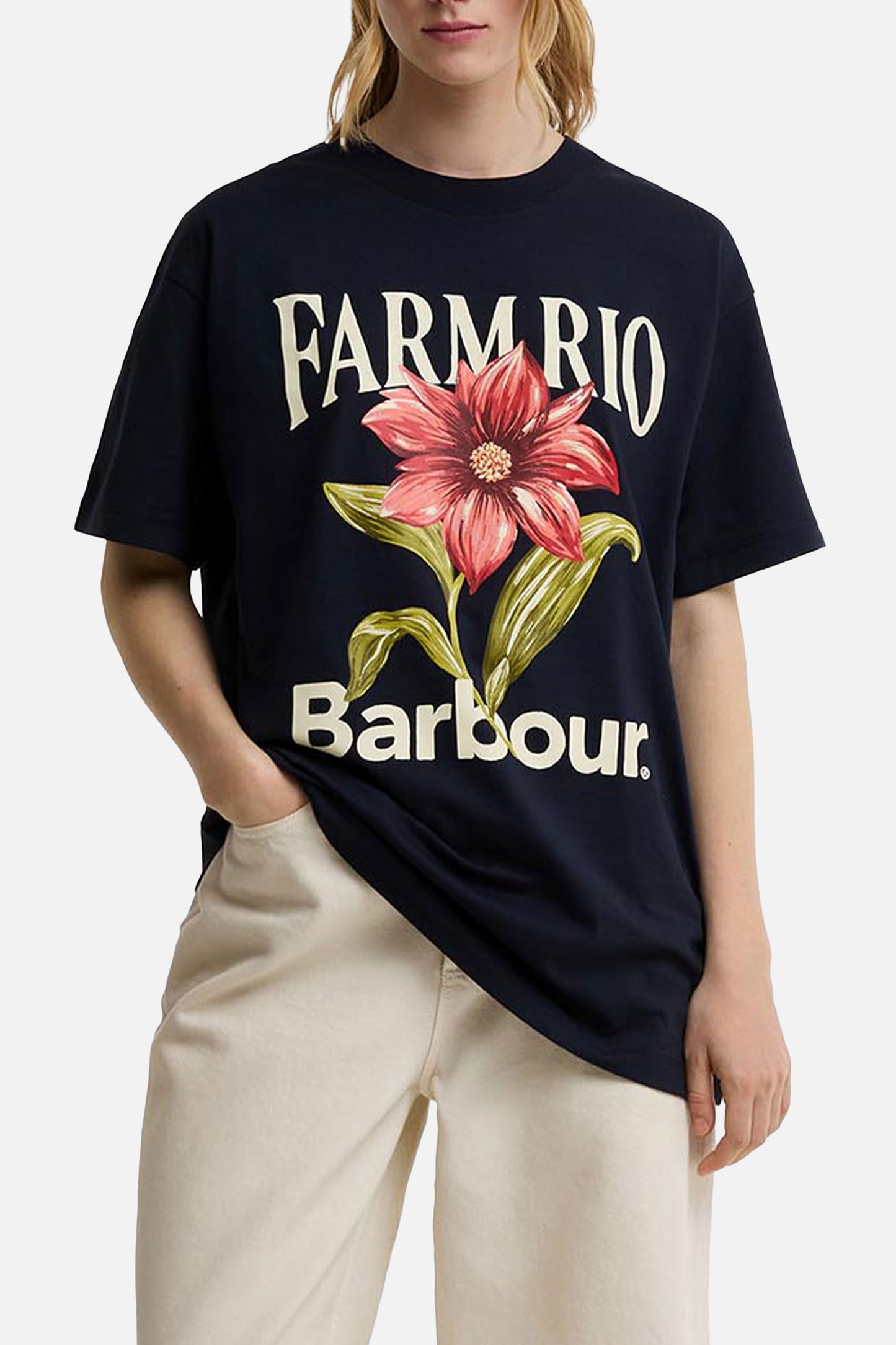 BARBOUR X FARM RIO T-SHIRT WILD FLOWER