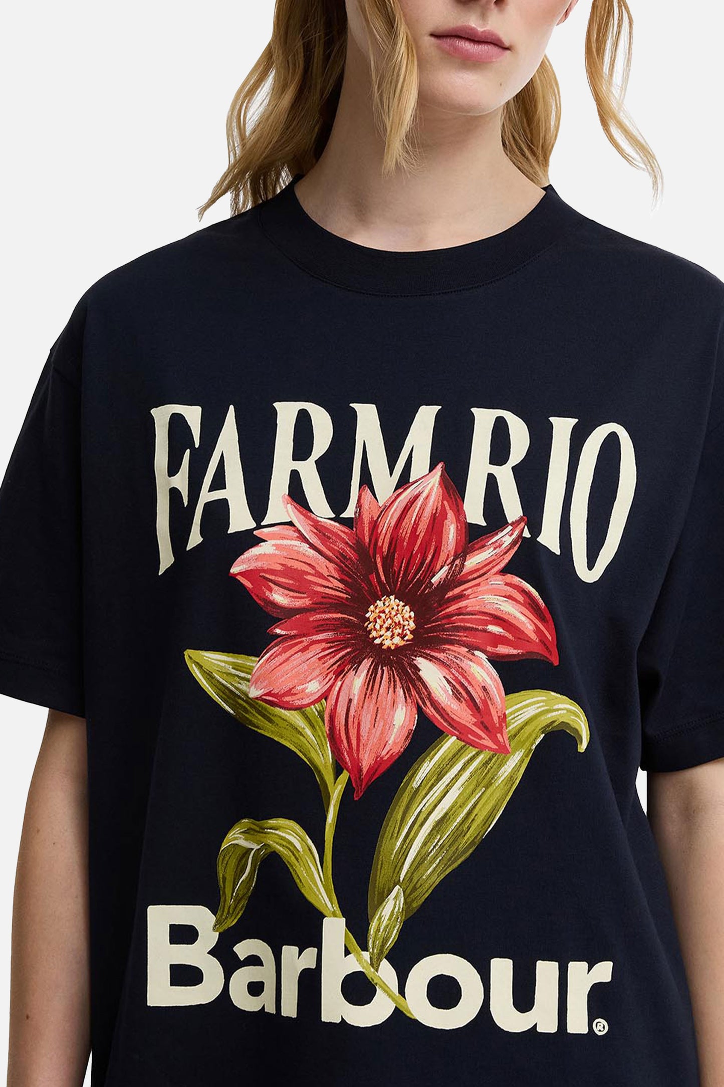 BARBOUR X FARM RIO T-SHIRT WILD FLOWER