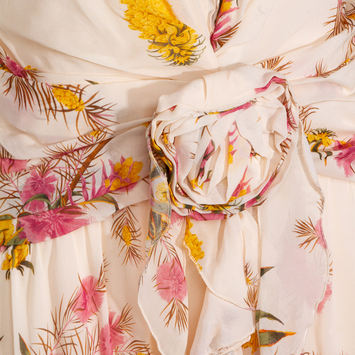 CREAM VISCOSE DRESS