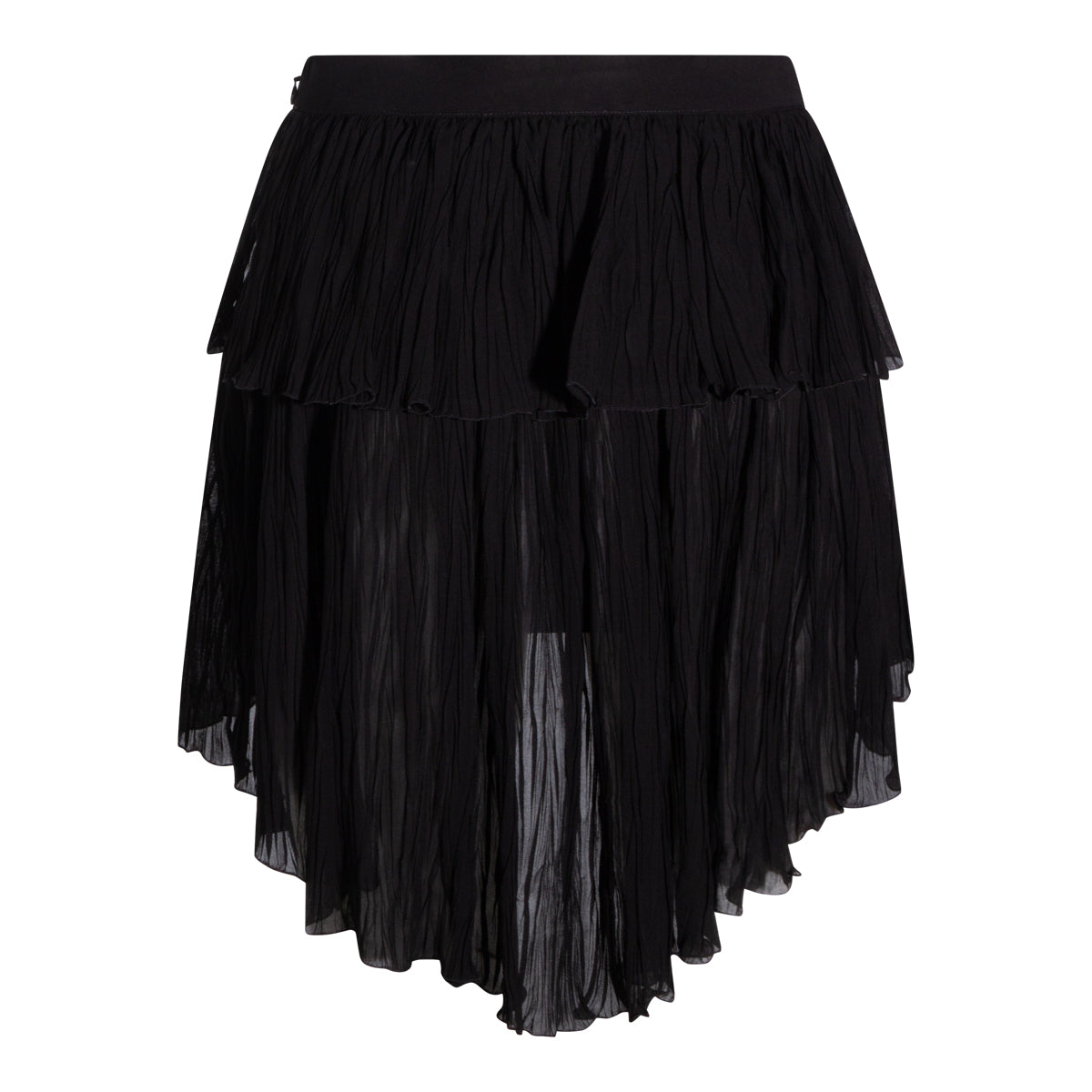BLACK VISCOSE SKIRT