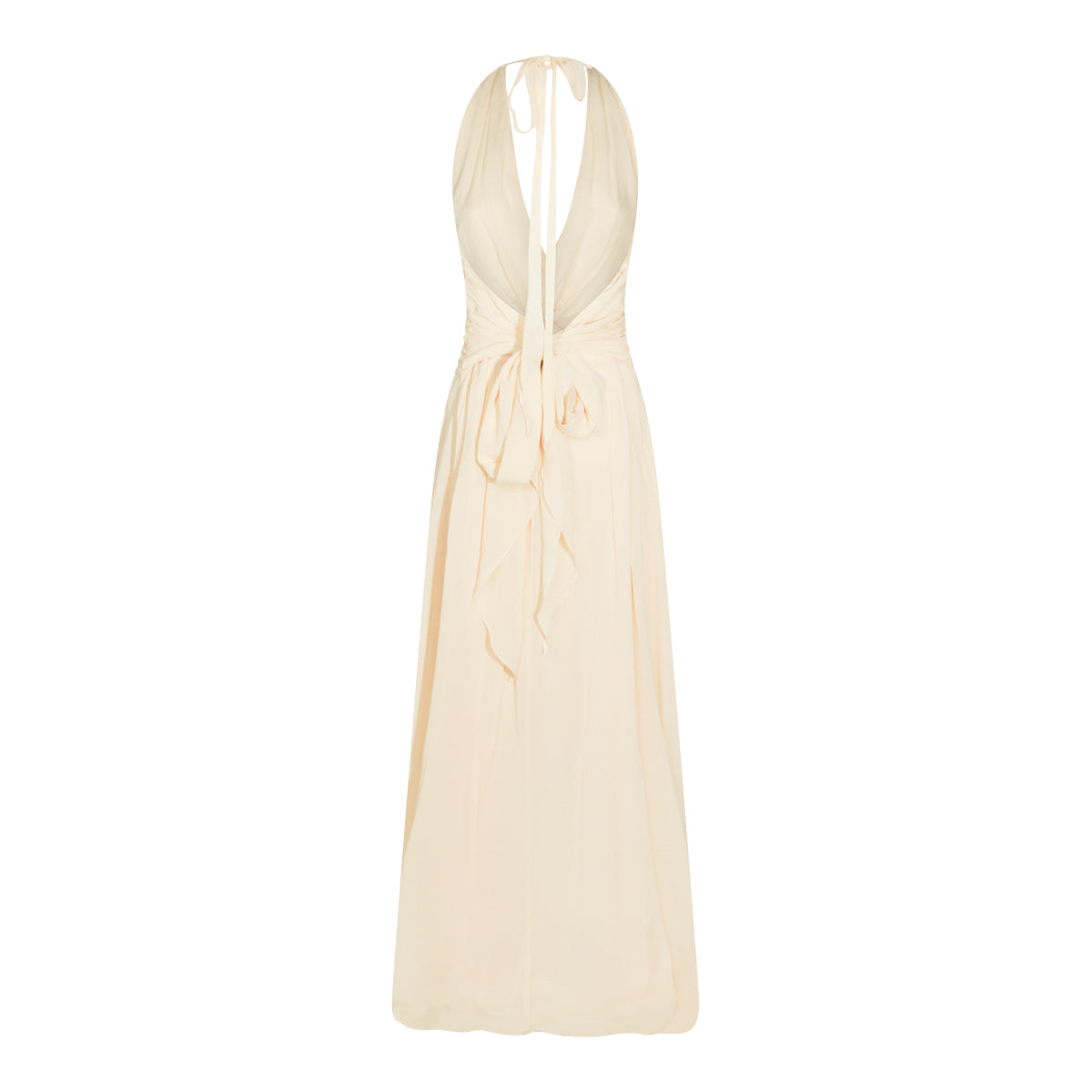 BEIGE VISCOSE MAXI DRESS