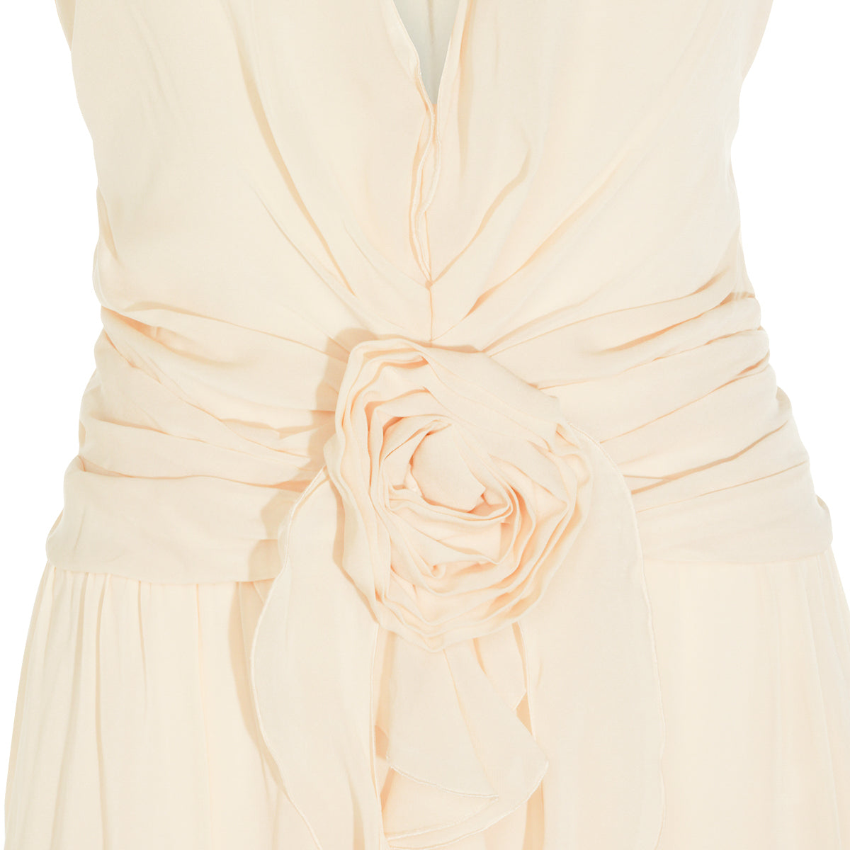 BEIGE VISCOSE MAXI DRESS