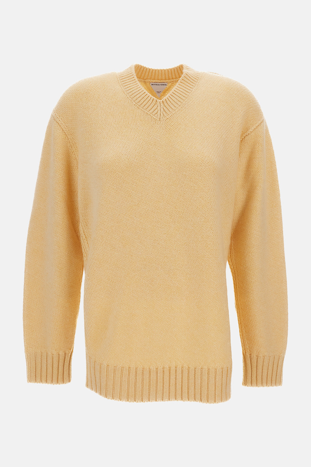 DIAGONAL CASHMERE KNIT SWEATER