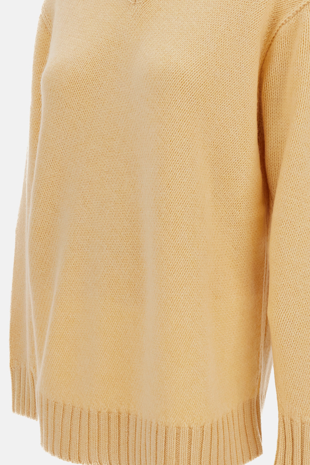 DIAGONAL CASHMERE KNIT SWEATER