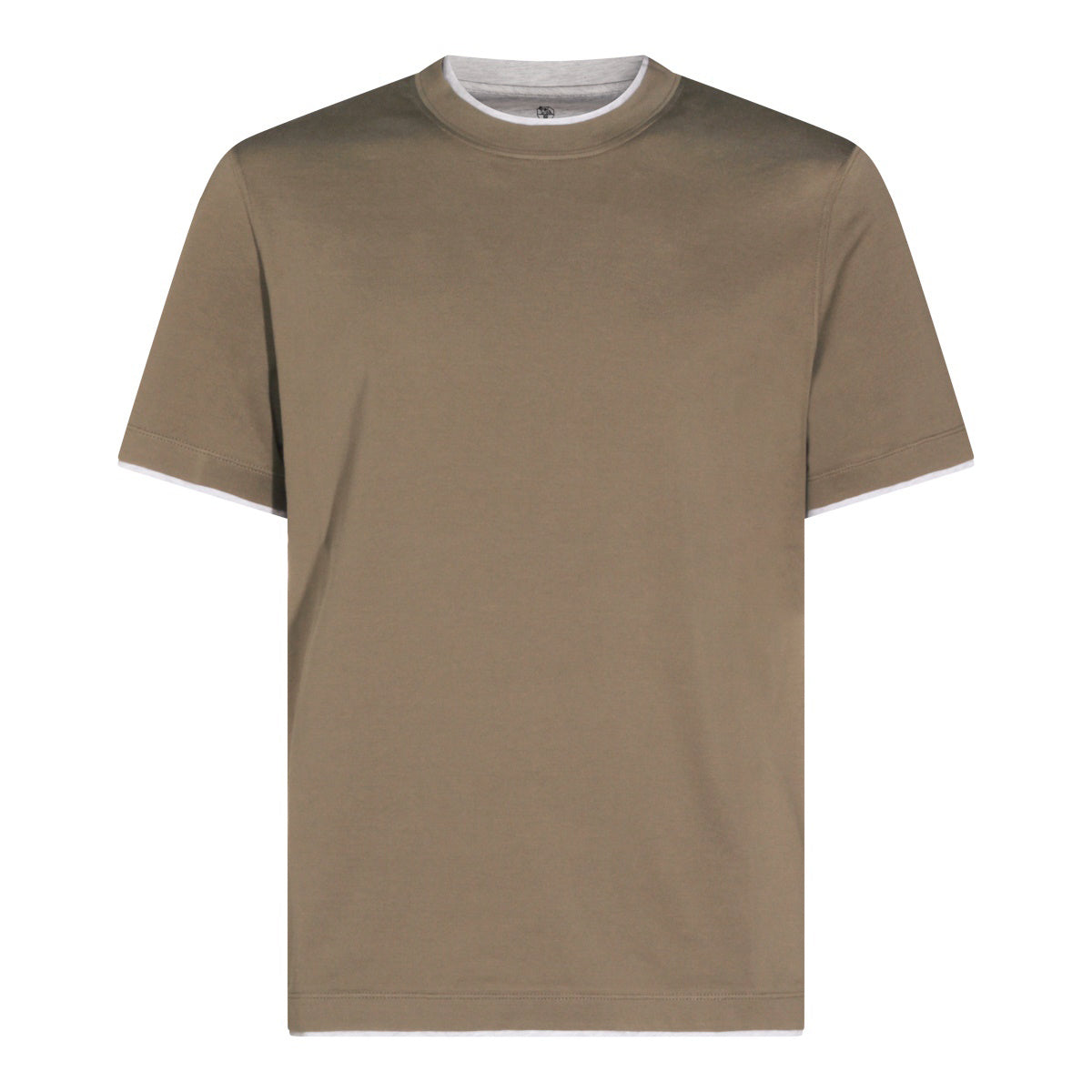 BROWN COTTON T-SHIRT