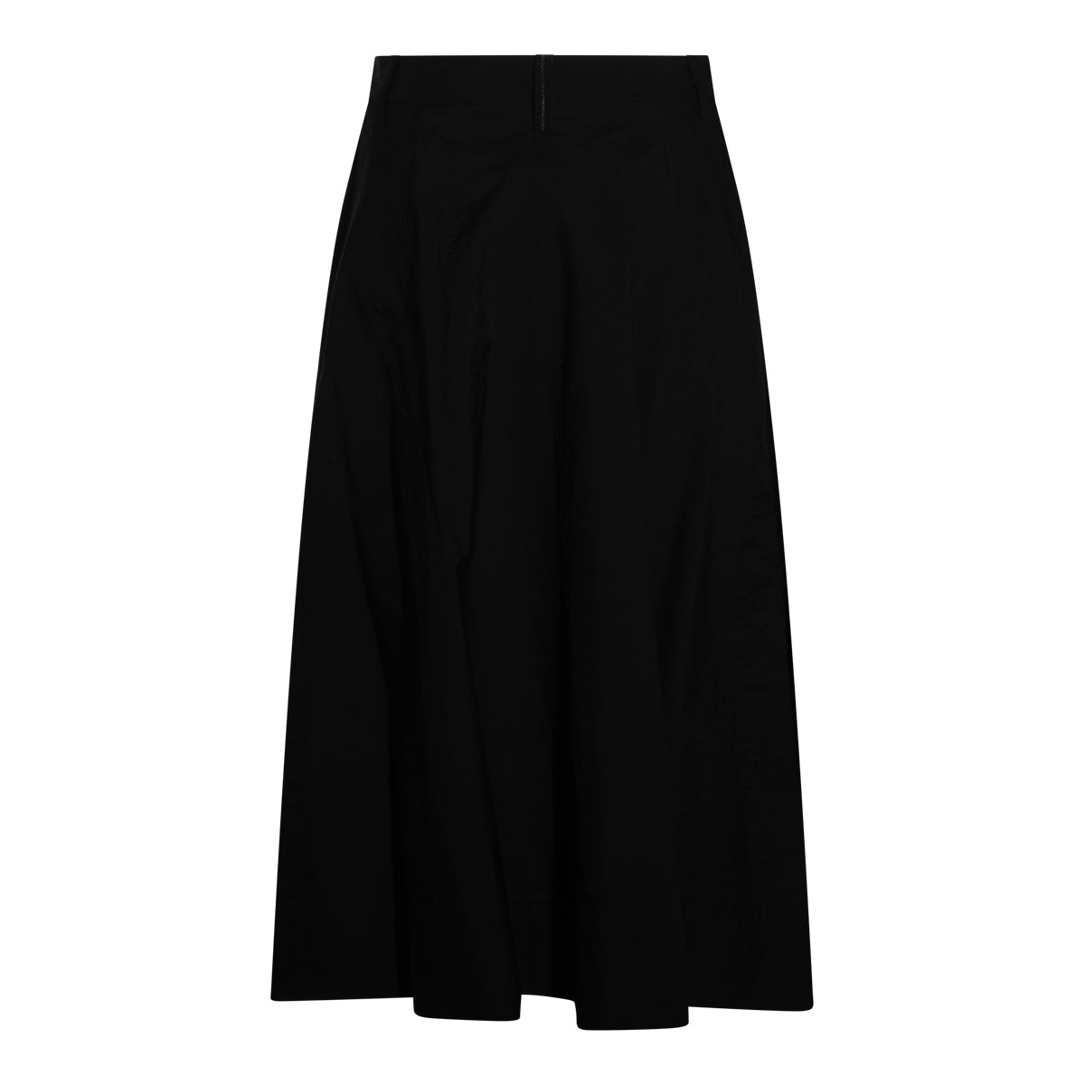 BLACK MIDI COTTON SKIRT