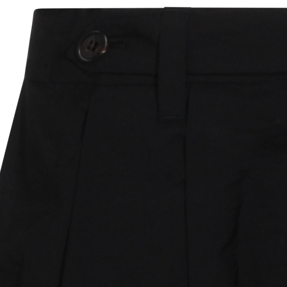 BLACK MIDI COTTON SKIRT