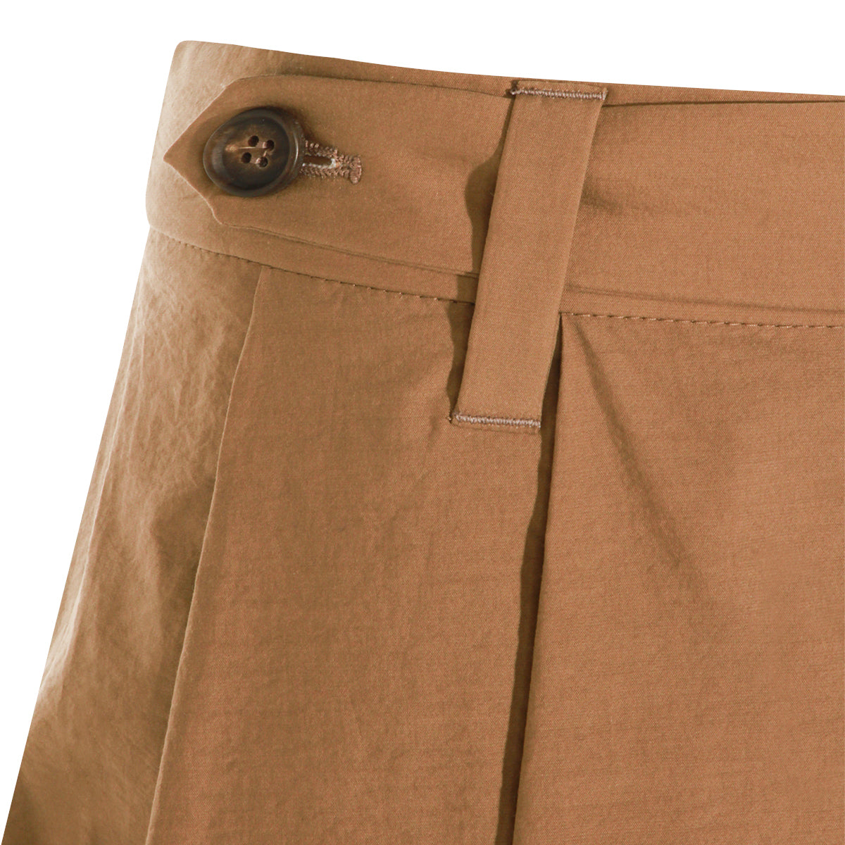 CAMEL MIDI COTTON SKIRT