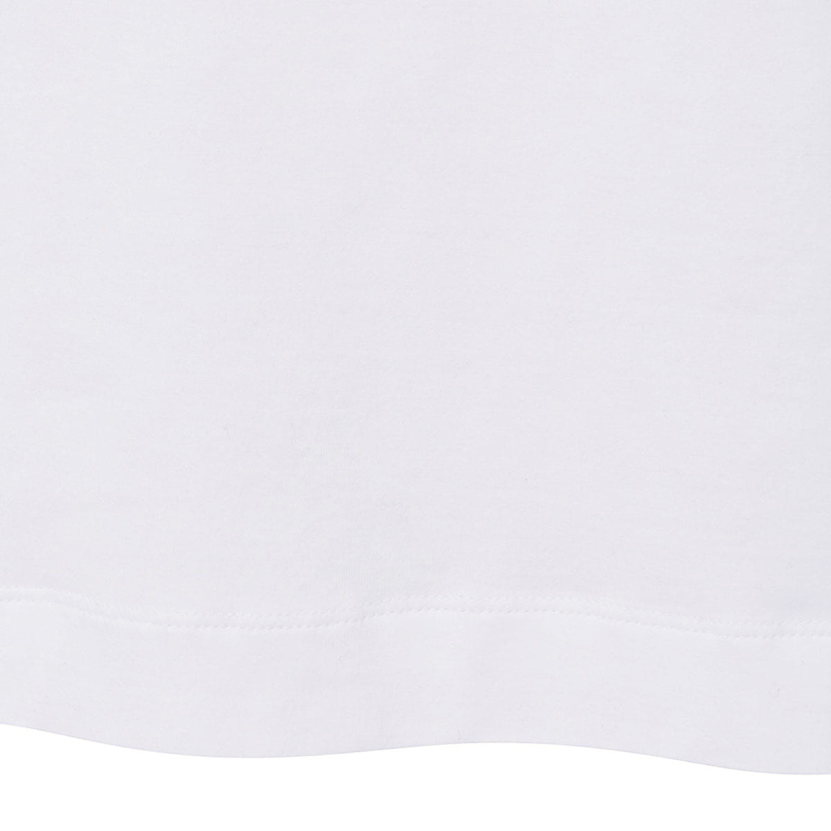 WHITE COTTON BLEND T-SHIRT