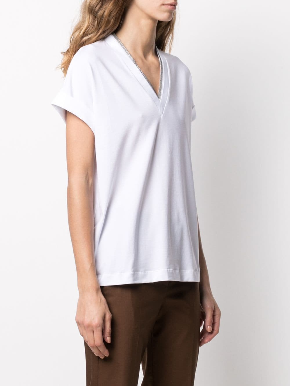WHITE COTTON T-SHIRT