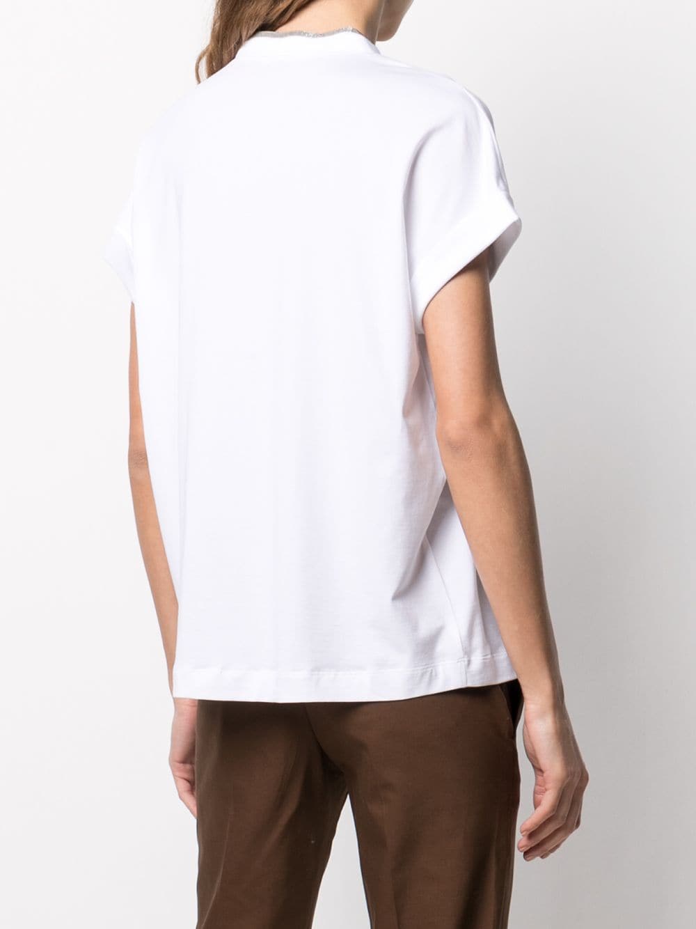 WHITE COTTON T-SHIRT