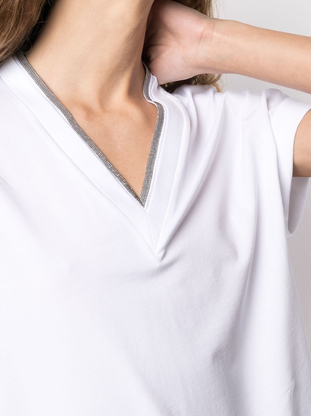 WHITE COTTON T-SHIRT